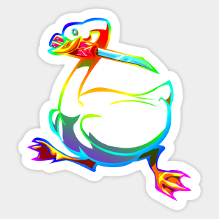 untitled goose art Sticker